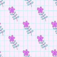 eenvoudig overzicht bloemen naadloos patroon. bloemen behang. vector
