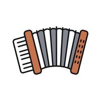 accordeon kleur icoon. geïsoleerde vectorillustratie vector