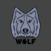 kleurrijke wolf doodle illustratie voor sticker tattoo poster t-shirt ontwerp etc vector
