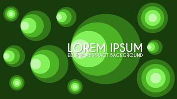 ellips abstracte achtergrond ontwerpsjabloon, kleurrijk groen vector