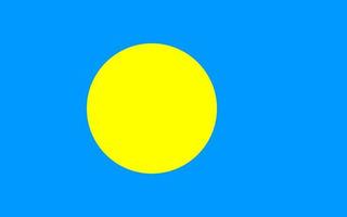 vlakke afbeelding van palau flag vector