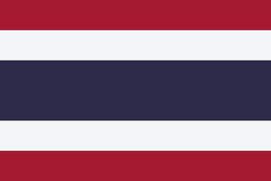 vlakke afbeelding van de vlag van thailand vector