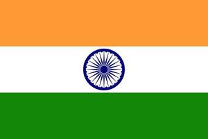 vlakke afbeelding van de vlag van india vector