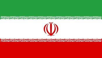 vlakke afbeelding van de vlag van Iran vector