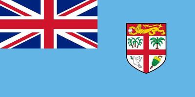 vlakke afbeelding van de vlag van Fiji vector