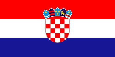 vlakke afbeelding van de vlag van Kroatië vector