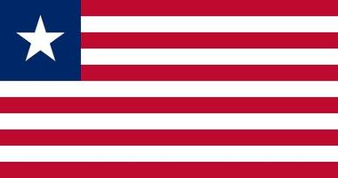 vlakke afbeelding van de vlag van liberia vector