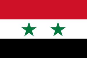 vlakke afbeelding van de vlag van Syrië vector