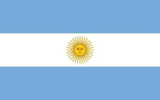 vlakke afbeelding van de vlag van Argentinië vector