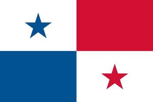 vlakke afbeelding van de vlag van Panama vector