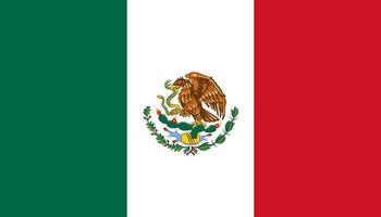 vlakke afbeelding van de vlag van mexico vector