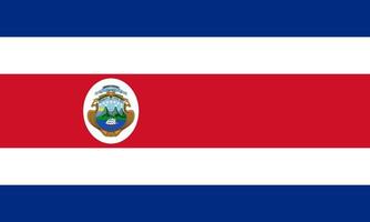 vlakke afbeelding van de vlag van costa rica vector