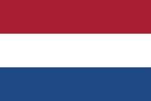 vlakke afbeelding van nederlandse vlag vector