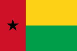 vlakke afbeelding van de vlag van Guinee-Bissau vector