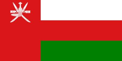 vlakke afbeelding van de vlag van Oman vector