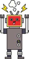 leuke tekenfilmrobot vector