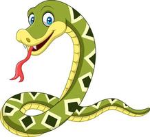 cartoon gelukkige slang geïsoleerd op witte achtergrond vector