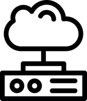 lijnpictogram cloudopslag vector