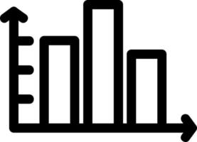 kolomdiagram lijn icoon vector