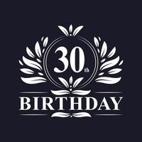 30ste verjaardagslogo, 30 jaar verjaardagsviering. vector
