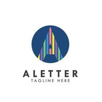 alfabet een letter logo en pictogram ontwerp vector