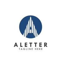 alfabet een letter logo en pictogram ontwerp vector