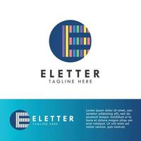 alfabet e letter logo en pictogram ontwerp vector