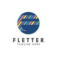 alfabet f letter logo en pictogram ontwerp vector