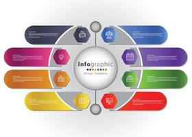 zakelijke infographic met 8-stappenoptie vector