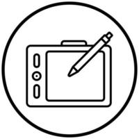 pen tablet pictogramstijl vector