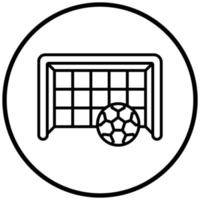 pictogramstijl voetbaldoel vector