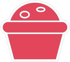 muffin pictogramstijl vector