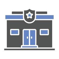 politiebureau pictogramstijl vector