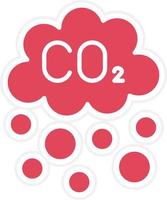 co2-vervuiling pictogramstijl vector