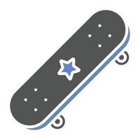 skateboard pictogramstijl vector