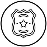 politie badge pictogramstijl vector