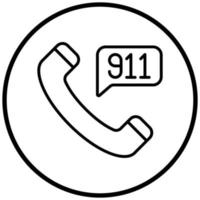 bel 911 pictogramstijl vector