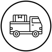 pick-up truck pictogramstijl vector