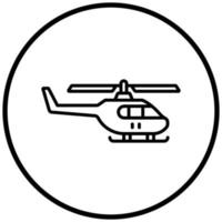 leger helikopter pictogramstijl vector