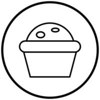 muffin pictogramstijl vector