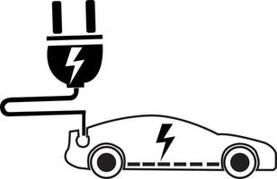 elektrische kabel plug opladen symbool en logo. vector