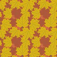 naadloze achtergrond met herfstbladeren. grafische kunst. vector