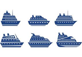 Cruise Liner Icon Vectors