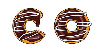 chocolade donut ontwerp illustratie vector