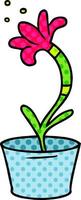 cartoon doodle van een kamerplant vector