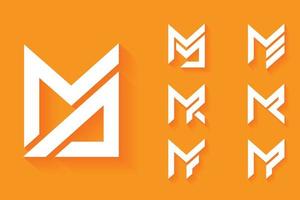 ma mm mr mf mij mr mp brief logo ontwerpconcept vector