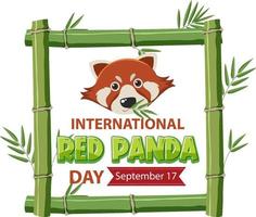 internationale rode pandadag op 17 september vector