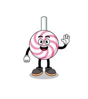 lolly spiraal cartoon doet golf handgebaar vector