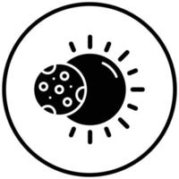 zonsverduistering pictogramstijl vector