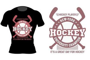 t-shirt voor hockeyspeler, ijshockeyshirt vector